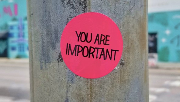 sticker reads you are important
